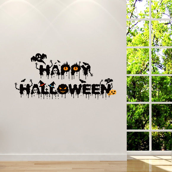 Horrible Hallowen Crow Glass Window Decor Wall Sticker Party House Home Decoration Creative Decal