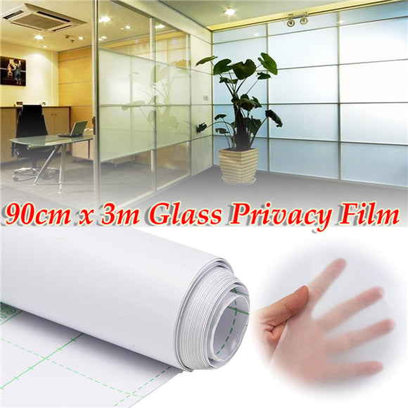 90cm 300cm Frosted Window Tint Glass Privacy PVC Film For DIY Home Office Store