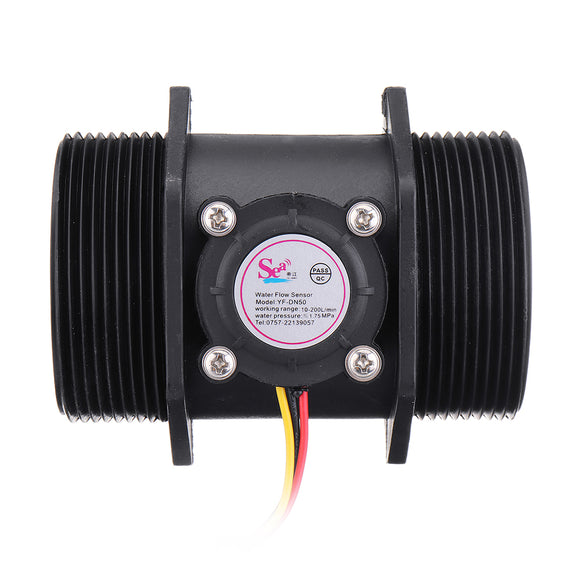 DN50 Vannflow Sensor 2 Tommers Stor Flow 10-300L / min Vannstrmningsmler