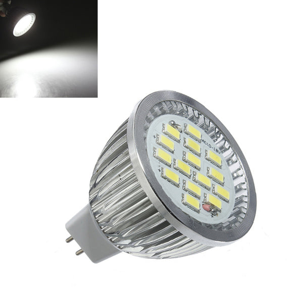 10X MR16 6.4W 480-530LM White SMD 5630 LED Spotlightt Bulb 10V-18V AC
