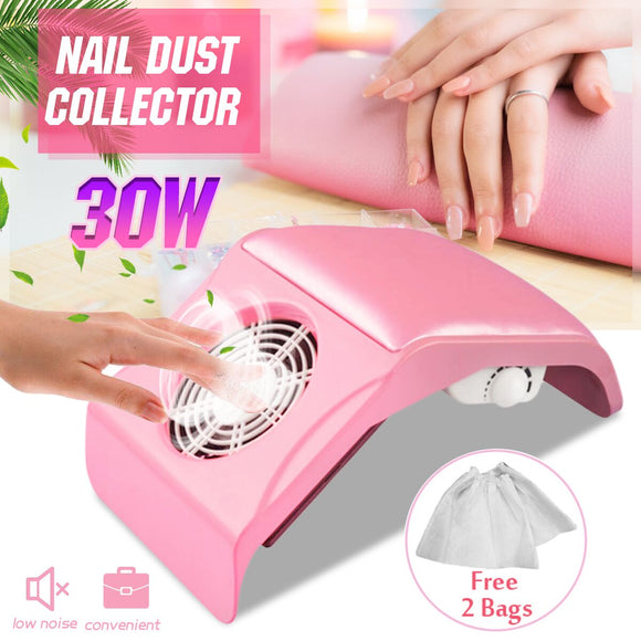 30W Nail Dust Collector Machine Vacuum Cleaner Dryer Electric Manicure Suction