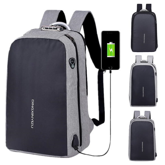 Unisex Waterproof Anti Diebstahl Outdoor Hiking Traveling Backbag USB Port Tashe Notebook Laptop Bag