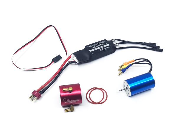 Hobbywing 2S-3S 40A Brushless ESC+2440 4600KV Brushless Motor RC Boat Parts