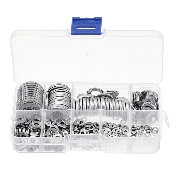 Suleve MXSW4 580Pcs Flat Washer Round Assortment Set 304 Stainless Steel M2 to M12