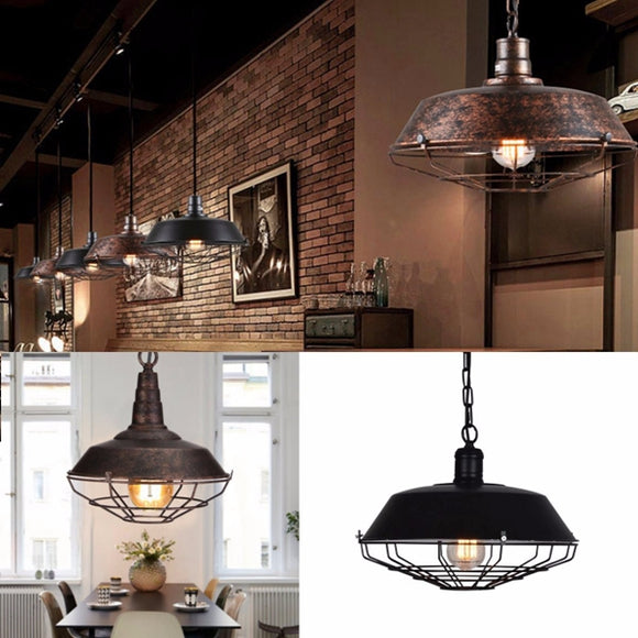 Retro Vintage E27 Fixture Industrial Loft Bar Pendant Light Ceiling Lamp Chandelier