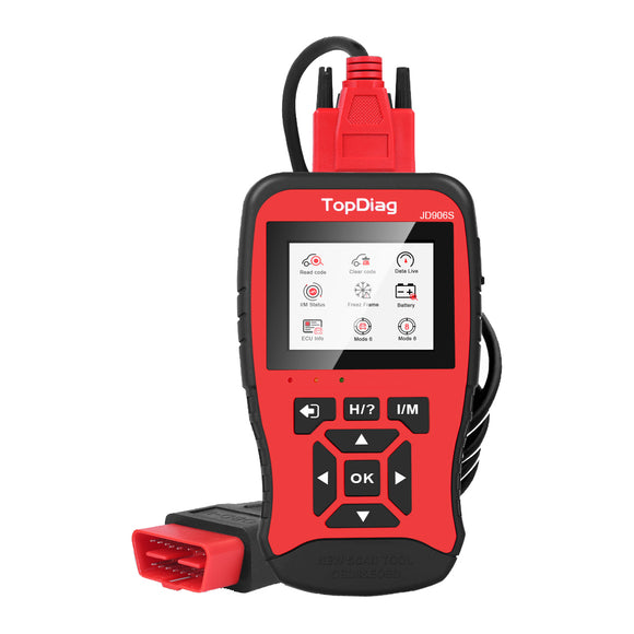 TOPDIAG 906S Car OBDII & CAN Scan Tool Auto Fault Diagnosis Instrument Check Engine Light Battery Tester Live Data Code Reader