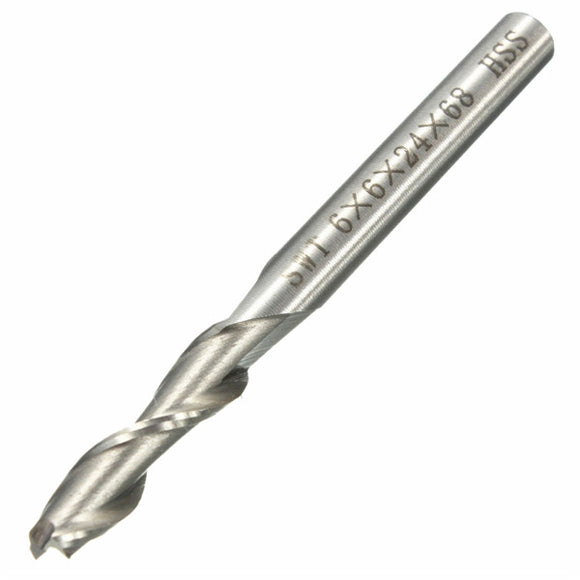 6mm 2 Flute HSS End Mill Cutter CNC Bit