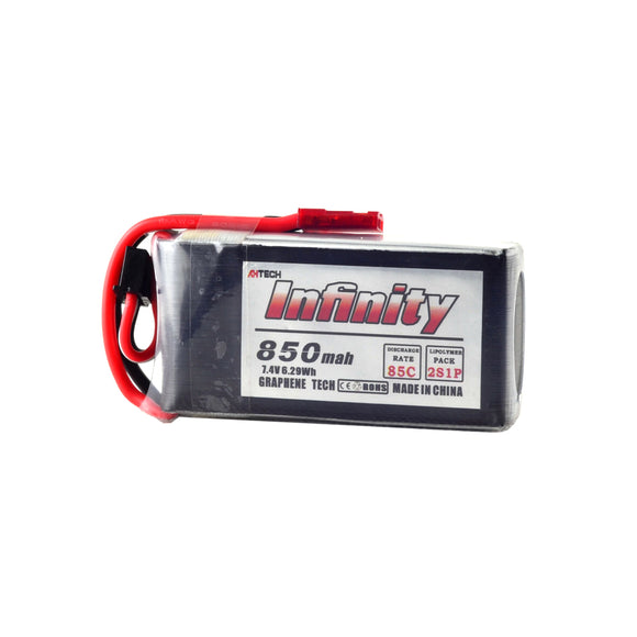 AHTECH Infinity 2S 7.4V 850mAh 85C Graphene LiPo Battery JST XT30 for RC Drone FPV Racing