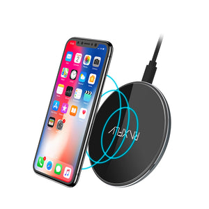 RAXFLY Ultrathin LED Display  QI Wireless Charger Charging Pad For iphoneX 8/8Plus Samsung S8  Nexus