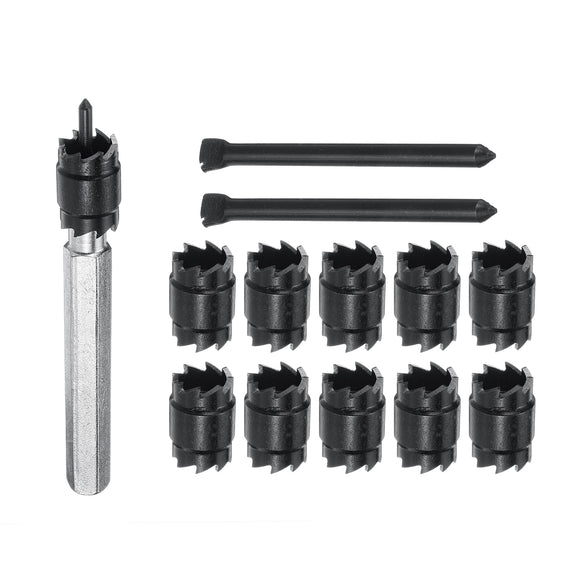 13pcs 3/8 Inch Double Sided Rotary Spot Weld Cutter Remover Drill Bits Cut Welds Set Tools Kit