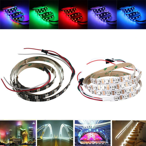 1M WS2812 IC SMD5050 Waterproof Dream Color RGB LED Strip Light Lamp Individual Addressable DC5V