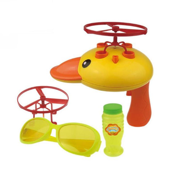 Cikoo Duck Bubbles Blow Machine UFO Gun Toy Water Summer Outdoor Toys Kids Gifts