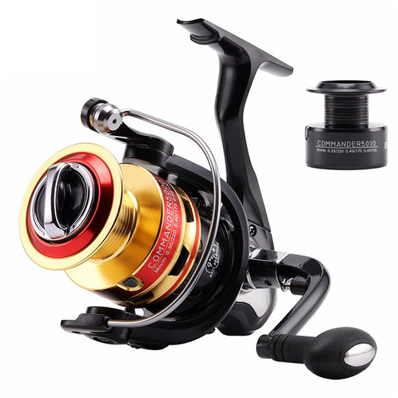 SeaKnight 5.2:1/4.7:1 9+1BB COMMANDER 2000 3000 4000 5000 Fishing Reel Spinning Wheel + Spare Spool