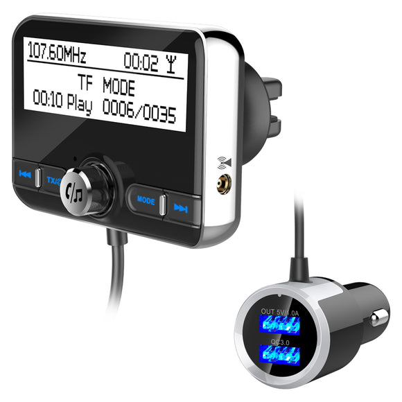 Car DAB Digital Charger FM bluetooth Handsfree Transmitter Dual USB