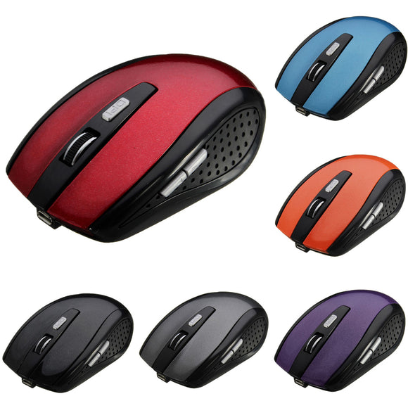 800-1200-1600DPI Wireless Rechargeable 6 Buttons Optical Gaming Mouse