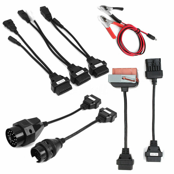 8pcs Full Set Car Cables Adapter OBD2 II CDP for Autocom CDP Pro Diagnostic