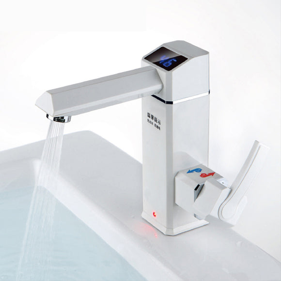 2500W Bathroom Kitchen Instant LED Display Electric Water Faucet Hot Water TapTankless Electric Wat