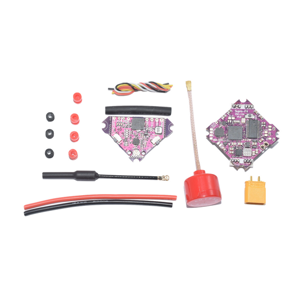 Supra-F4-12A V1.0 F4 Flight Controller AIO OSD BEC Built-in 12A BL_S ESC & 200mW VTX Stack for Tinywhoop FPV Racing Drone
