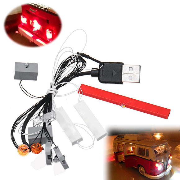 LED Light Kit With License Light For Lego 10220 VW T1 Van Lighting Bricks
