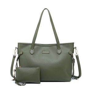 Women Faux Leather Leisure Brief Handbag Shoulder Bag Crossbody Bag Large Capacity