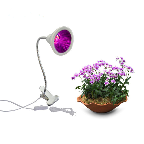 12W Garden Greenhouse LED Grow Light Single-head Clamp Plants Growth Lamp Flexible Gooseneck Light