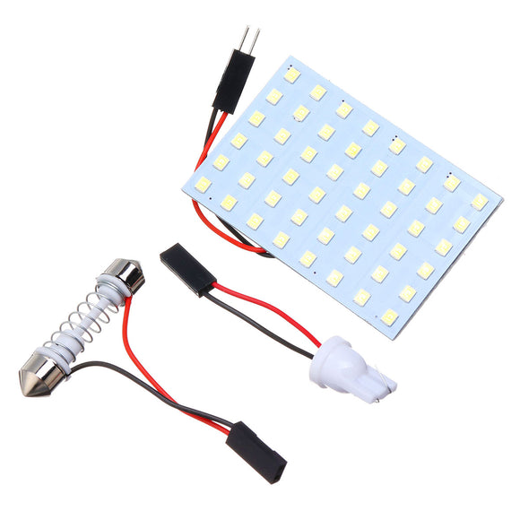 48-SMD 1210 LED Dome Lights Panel T10 BA9S Festoon Car Interior Reading Lamp 4.8W White