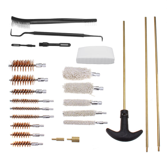 24 In 1 U niversal Guns Brush Cleaning Kit Set for R ifle for Pistol Clean Tools