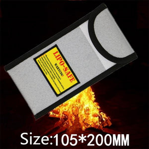 New Surface Fireproof Explosion Proof  Li-po Battery Safety Protective Bag 105*200MM