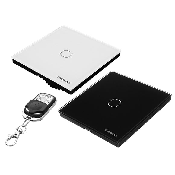 SESOO SY6-01-X EU/UK Standard Smart Touch Switch RF433 Remote Control Wall Switch 1 Gang 1 Way