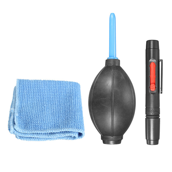 WOLFGANG 3 in 1 Set Digital Camera Cleaning Brush Photography Professional Cleaner Air Blower