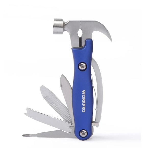 WORKPRO 12-in-1 MultiTools plier hand tools set wire stripper Hammer with Knife foldable Saw File Screwdriver