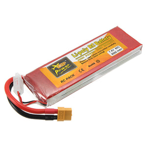 ZOP Power 7.4V 5000mAh 60C 2S Lipo Battery XT60 Plug For Rc Racing Car