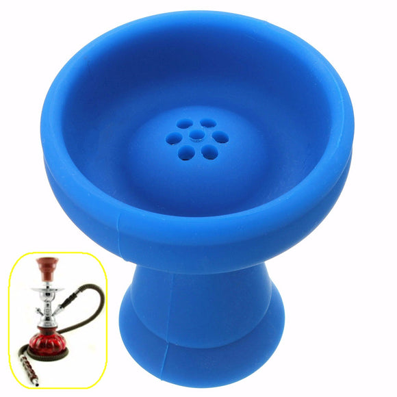 48x90mm Blue Unbreakable Silica Gel Silicone Shisha Hookah Bowl Head Tobacco Pipe Bowl