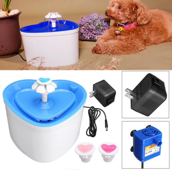2L Pet Bowl Dog PET Drinking Water Fountain Bowl Drink Dish