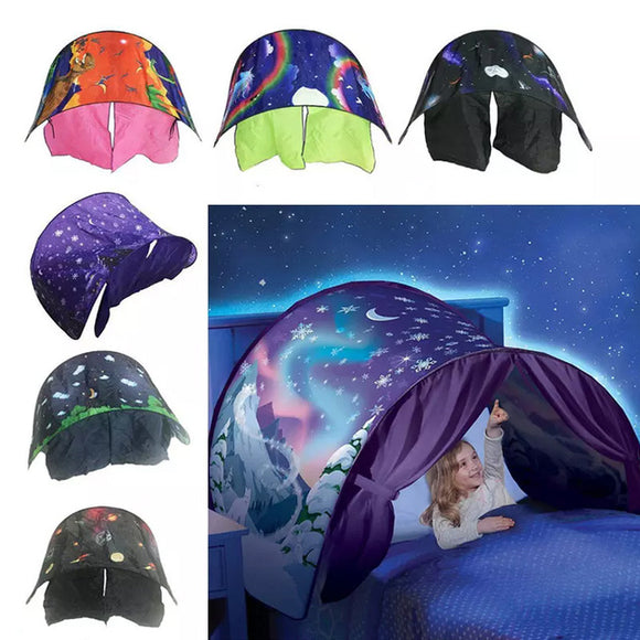 Kids Sleeping Dream Toys Tent with LED Play House Pop Up Tents Chidren Home Indoor Folding Tent