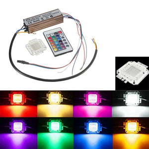 100W RGB Chip Light Bulb Waterproof LED Driver Power Supply with Remote Controller