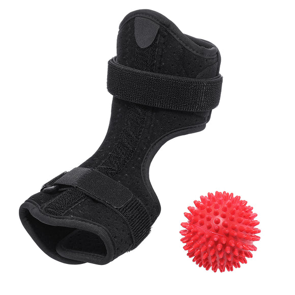 Plantar Fasciitis Night Splint Drop Foot Support Orthotic Brace with Hard Spiky Massage Ball for Effective Relief from Achilles Tendonitis Heel Pain Plantar Fascia Drop Foot Bendable Aluminum Strip