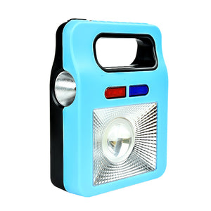 158C LED 4Modes Front+Side Light USB Charging Portable Warning Light Flashlight & Powerbank