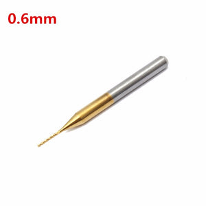 0.6mm Tungsten Steel Titanium Coat Carbide End Mill CNC PCB Rotary Burr Milling Cutter