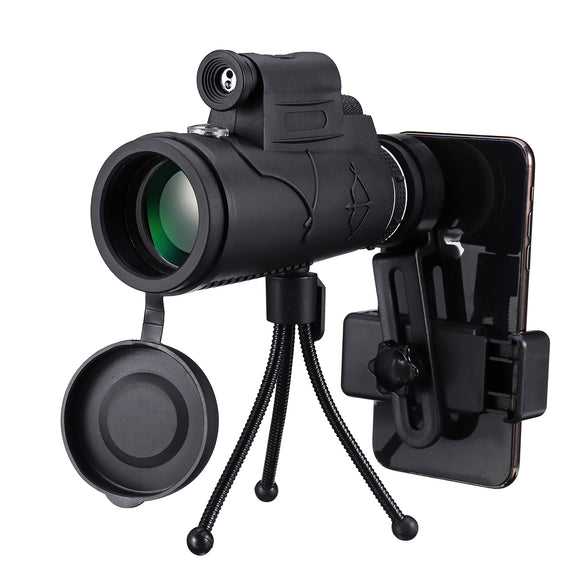 40x60 Monocular HD Optic BAK4 Day Night Vision Led Laser Flashlight Telescope With Tripod Phone Holder