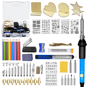 87Pcs 110V~240V 60W DIY Adjustable Temperature Electric Soldering Iron Welding Tool Kit