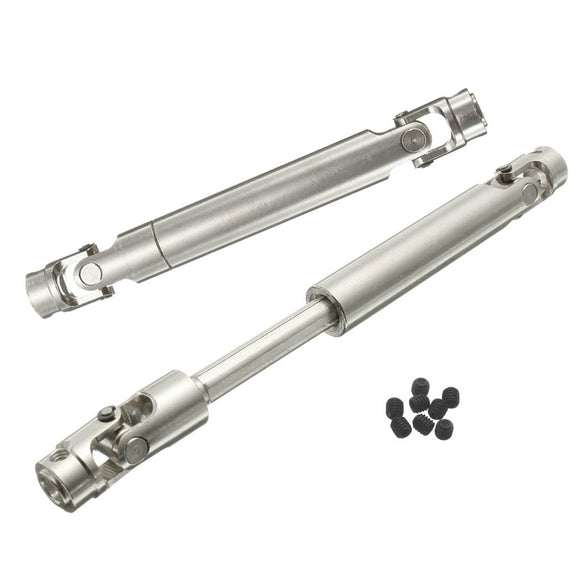 2PCS Xtra Speed Stainless Steel Center Universal DriveShaft For Axial SCX10 RC Car Parts