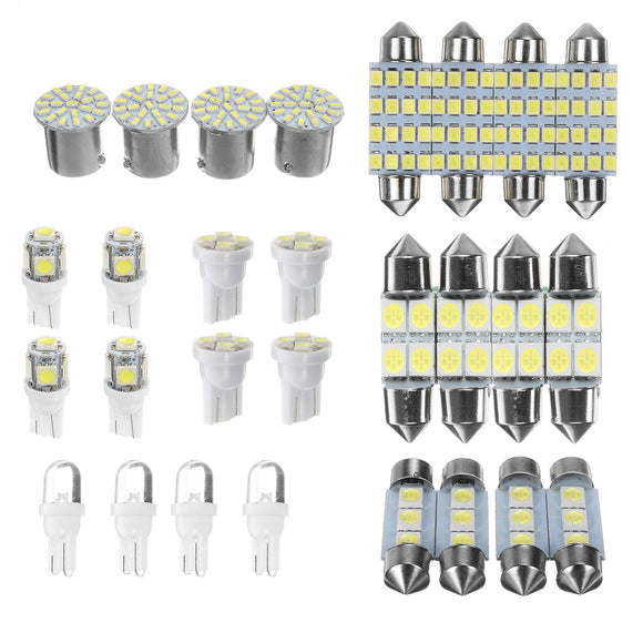 14/28PCS Car Interior LED Light Side Marker Dome License Plate Mixed Lamp Set Accessories