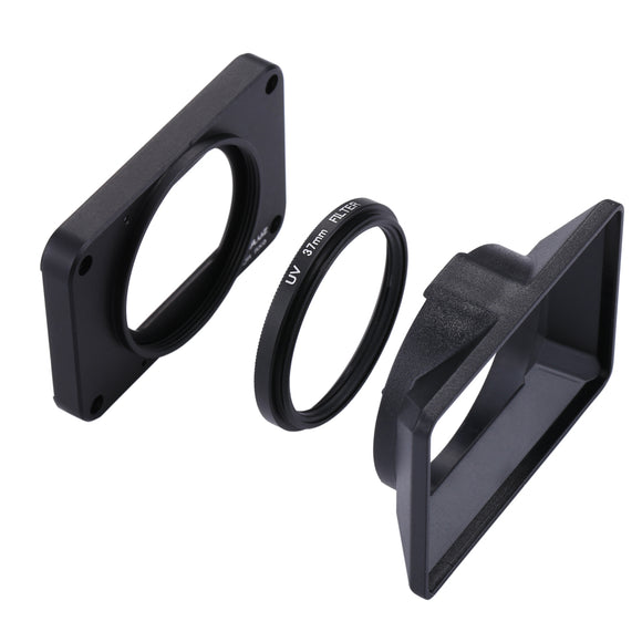 PULUZ PU319 Aluminum Alloy Protective Front Panel 37mm UV Filter Lens for Sony RX0 with Sunshade