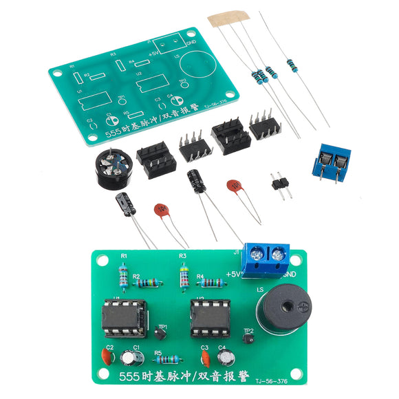 NE555 Pulse Dual-tone Alarm Kit Skill Training DIY Welding Parts