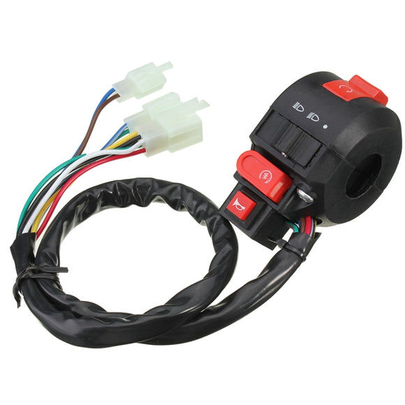 Headlight Indicator Horn Electrical Start Switch For Universal 7/8inch Handlebar Motorcycle ATV