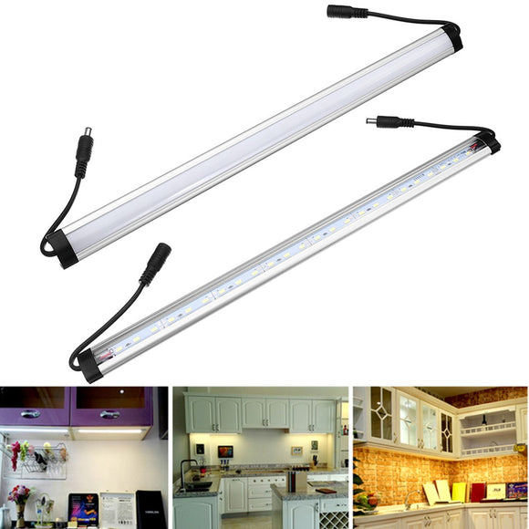 35CM 4.8W SMD5630 Milky White Transparent LED Rigid Strip Bar Cabinet Light with DC Connector DC12V