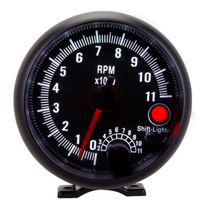 Car Tachometer Racing Instrument Modified Colorful Backlight 3.75 Inch 12V For 4/ 6/8 Cylinder Engine