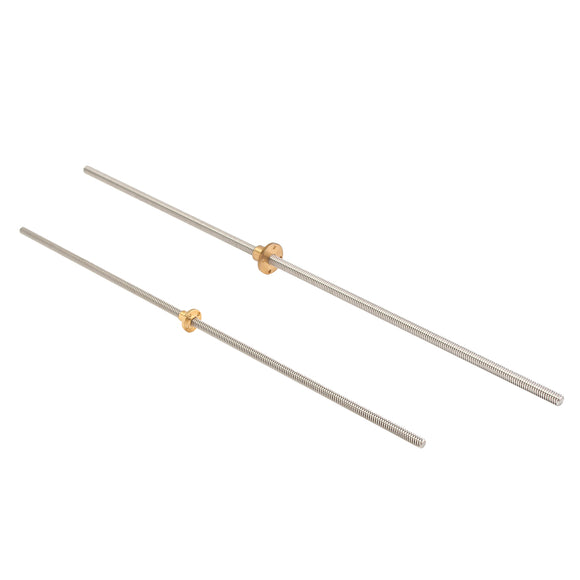 500/600mm T8 Lead Screw 8mm Diameter 2mm Pitch Lead Screw with Copper Nut