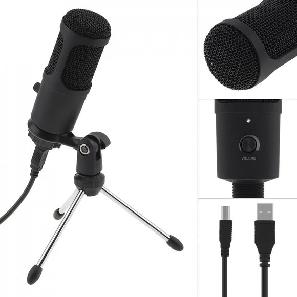 Bakeey A6 Metal USB Condenser Microphone Recording for Laptop Computer Windows Cardioid Recording Vocals Voice for Live / Video